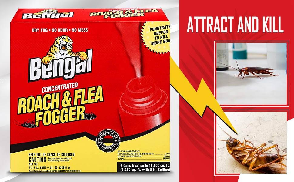 Bengal Concentrated Roach &Flea Fogger Roach Killer