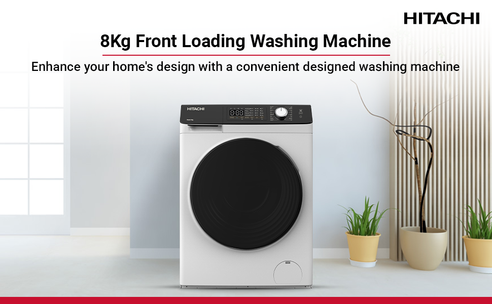 HITACHI 8KG FRONT LOADING WASHING MACHINE PREMIUM
