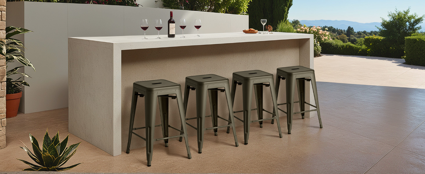 gun metal stool