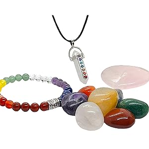 Steinfixx Handmade Schmuck Edelstein Armband Chakra Schmuck Rosenquarz Herz Energie Heilung Kette