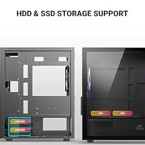 hdd & ssd storage support