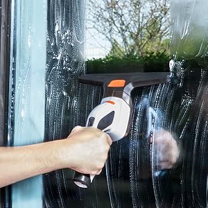 Yard Force Akku-Fenstersauger LW V28 mit 4V / 4,0 Ah Akku, Anzeige des Batteriestands