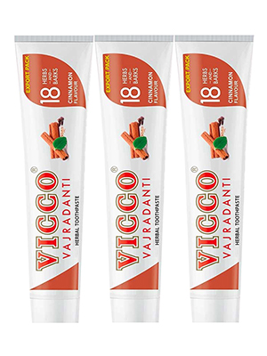 Vicco Vajradanti Herbal Toothpaste 18 Ayurvedic Herbs and Barks with Cinnamon Flavour