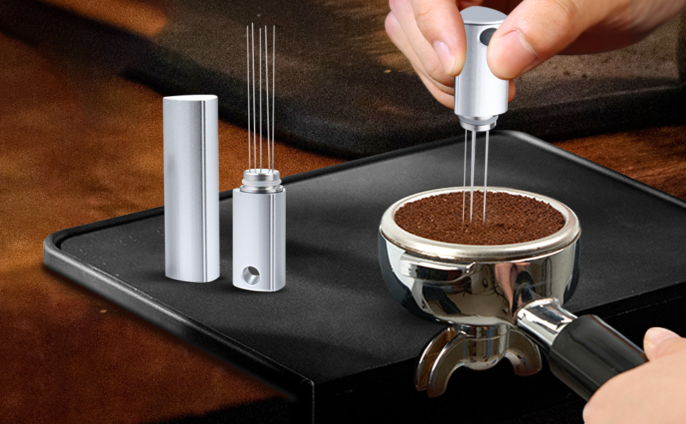 NOTSEK WDT Tool Espresso Distribution Tool with Stand 5 Needle 0.4mm