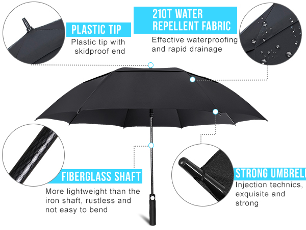 ZOMAKE Golf Umbrella 62 Inch, Large Windproof Umbrellas
