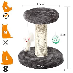 Amazon | IYOIYA 子猫 爪研ぎ ケージ取り付け キャットタワー
