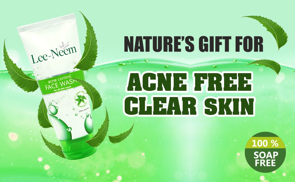 Leeford Lee Neem Acne Control Face wash Pack of 6 Soap Free All Skin Type with Vitamin E