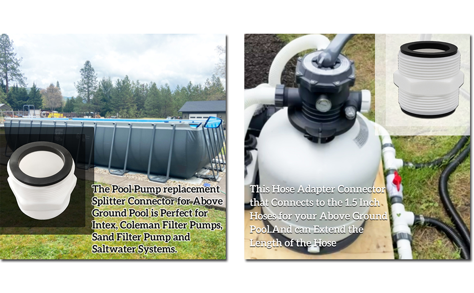 Pool Hose Splitter Adapter For Intex Coleman 1.5 inch Hose