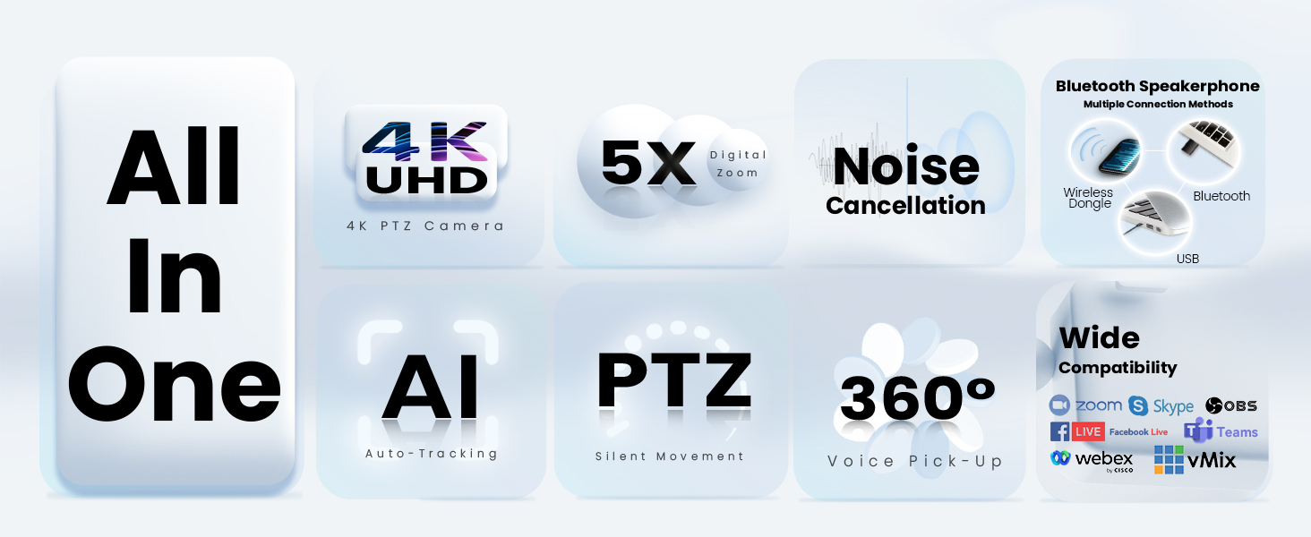 TONGVEO 4K PTZ Conference Camera