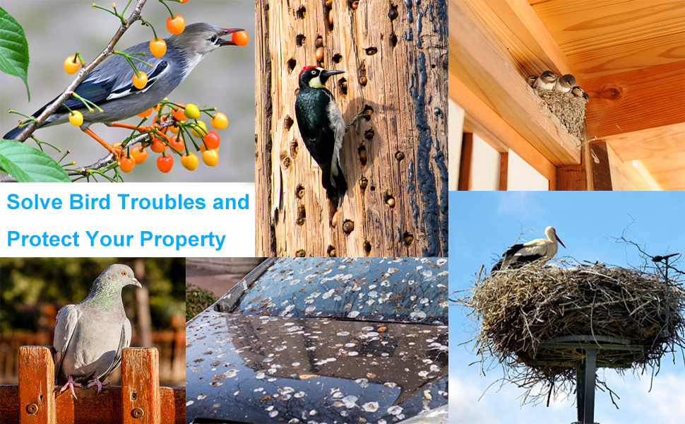 Bird Deterrent Devices Outdoor Set,12 PCS Bird Reflectors