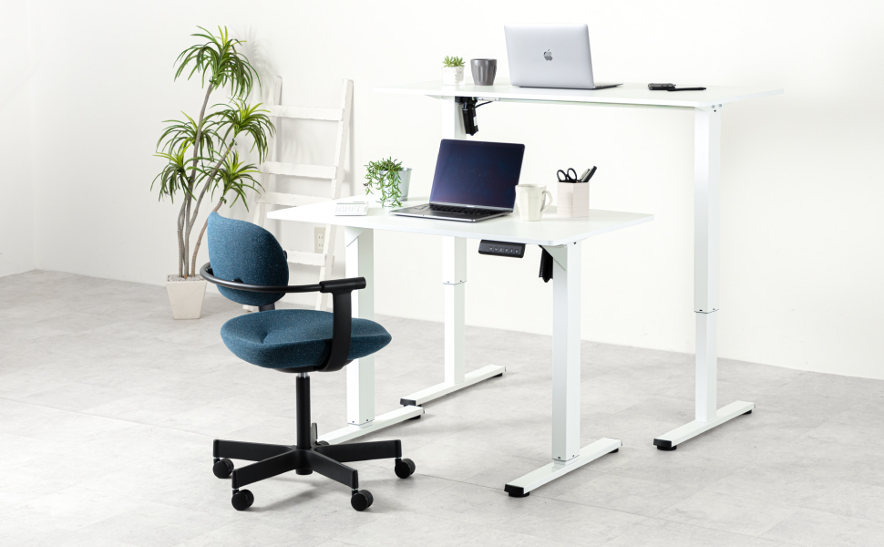 Amazon | 昇降デスク 電動 85cm 幅 白 EDK8545W 日本メーカー