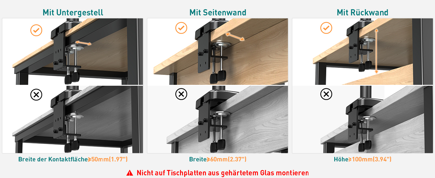 ELIVED Monitor Halterung 3 Monitore Gasdruckfeder 3 Monitorhalterung Check Sonderschalter