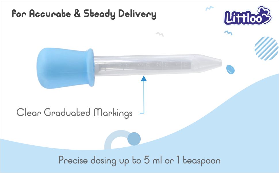 Buy Littloo Baby Dropper Quality Silicone Graduated Plastic Pipette for