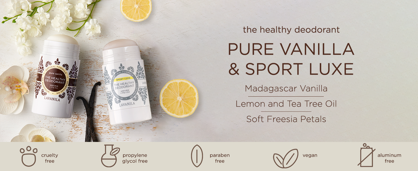 lavanila sport & pure vanilla deodorant