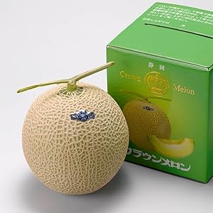 Amazon.co.jp: 静岡産 クラウンメロン 上級 山 化粧箱 1玉（1.3