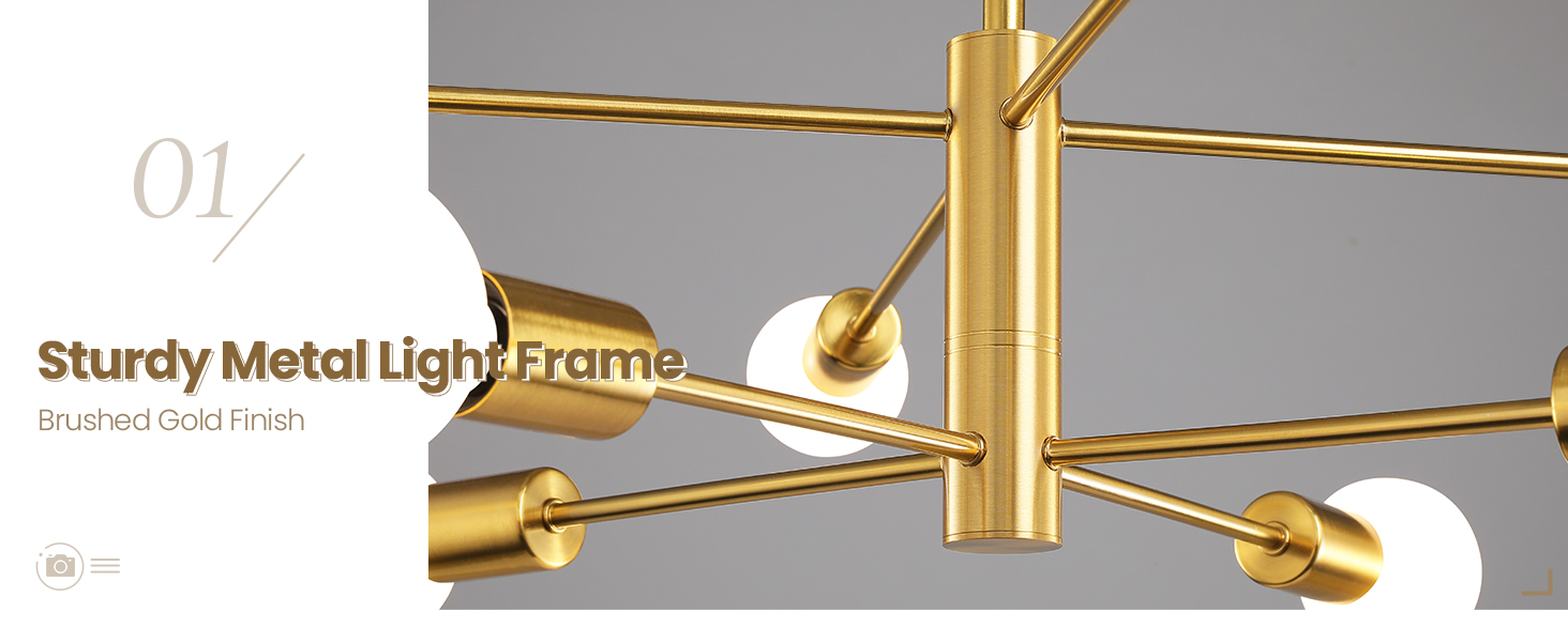 gold chandelier modern light fixture dining room