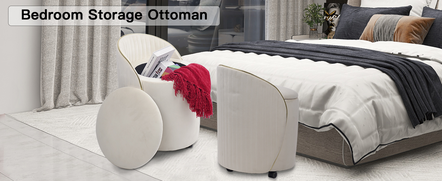 bedroom ottoman with storage