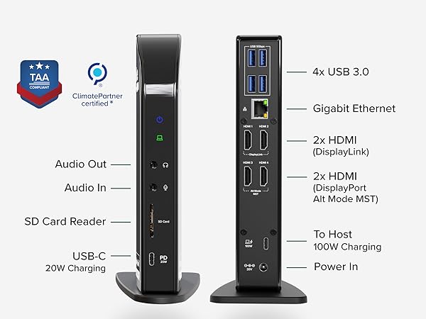 Plugable 14-in-1 USB-C トリプルモニタUD-3900PDH Amazon.co.jp: Plugable 14-in-1 USB-C トリプルモニタ
