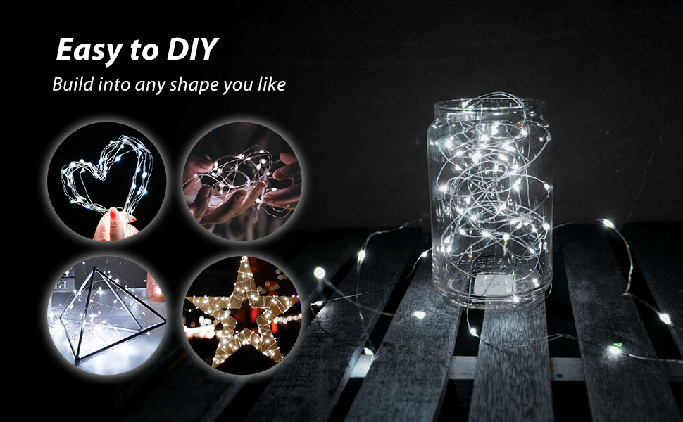 Ariceleo Led Fairy Lights Battery Operated, 1 Pack Mini