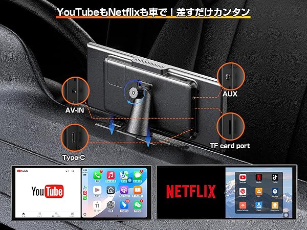 GetPairr N95 ディスプレイオーディオ 11.4インチ 4コアCPU Amazon.co.jp: GETPAIRR ポータブルディスプレイオーディオ 11.4