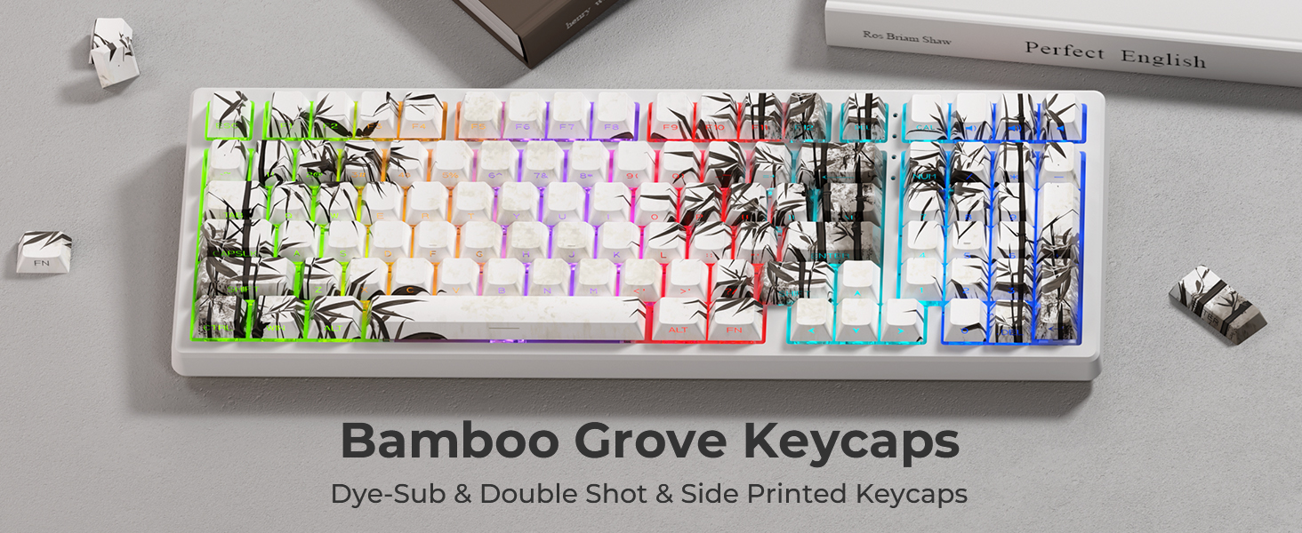Bamboo grove keycaps