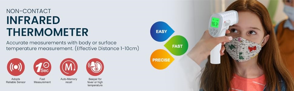 infrared thermometer, easycare infrared thermometer, vandelay infrared, forehead thermometer scanner