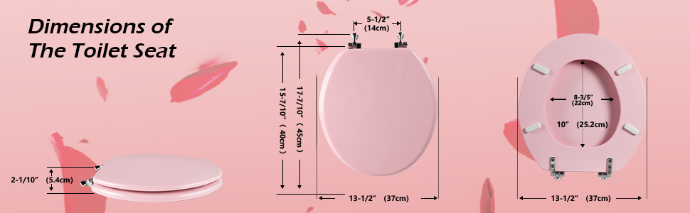 pink toilet seat wood