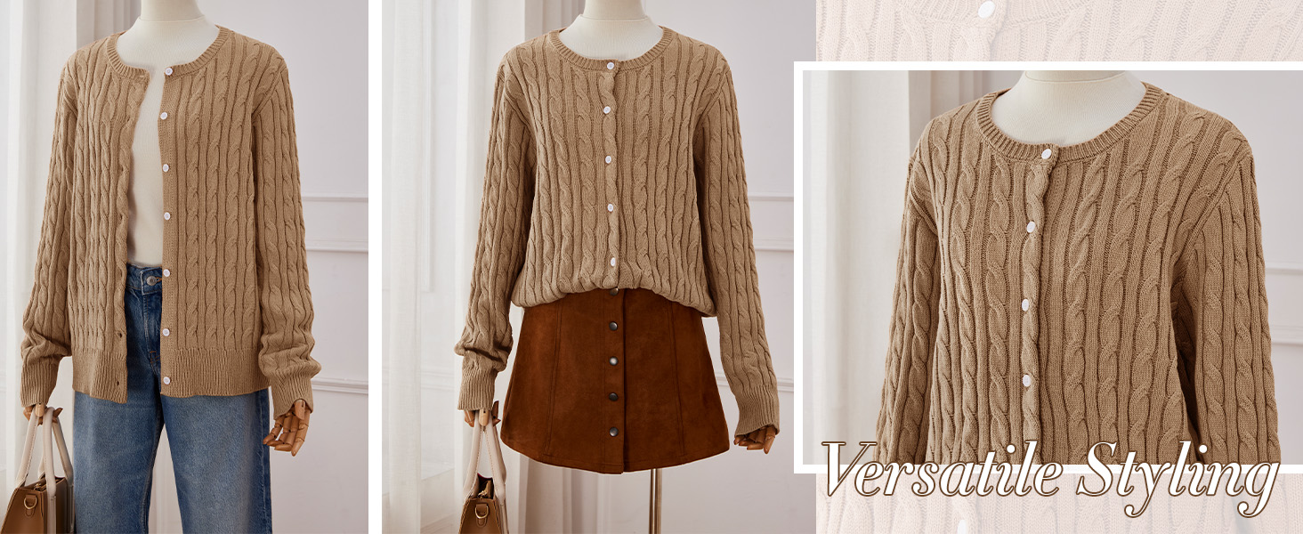Women's Chunky Knit Cardigan Sweater