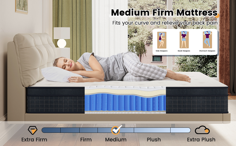 Iycorish Small Double Mattresses, 26cm Memory Foam Hybrid Mattress with