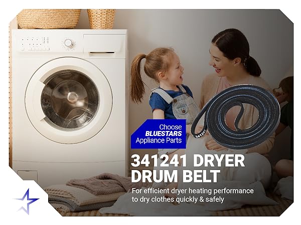 Amazon.com: BlueStars 341241 Dryer Drum Belt - Compatible