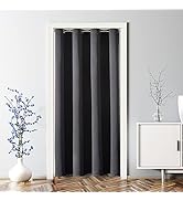 ChrisDowa Blackout Curtains for Doorways and Closets, Thermal Insulated Temporary Room Dividers (...