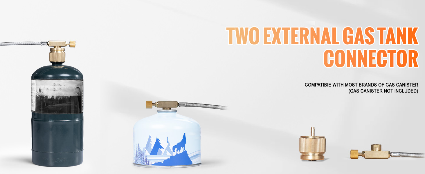 Two external gas tank connector