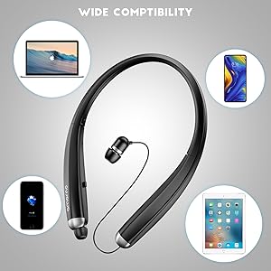 Bluetooth neckband headphones