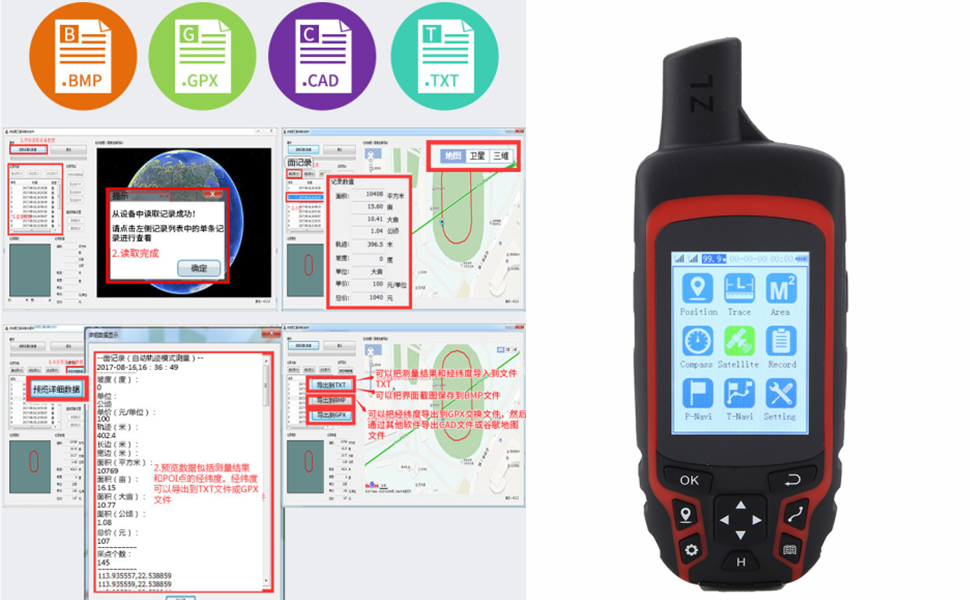 Jeanoko Handheld GPS Navigator, GPS Navigator Portable Handheld GPS