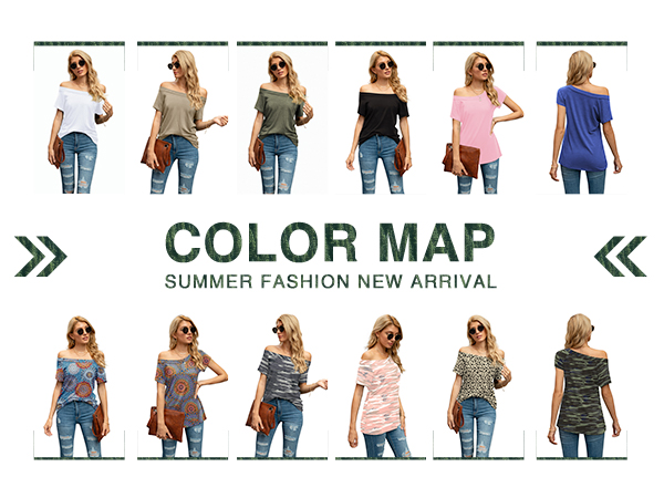 【dium.】DU240712 Design shoulder tops HIYIYEZI Women's Short Sleeve Boat Neck Off Shoulder Blouse