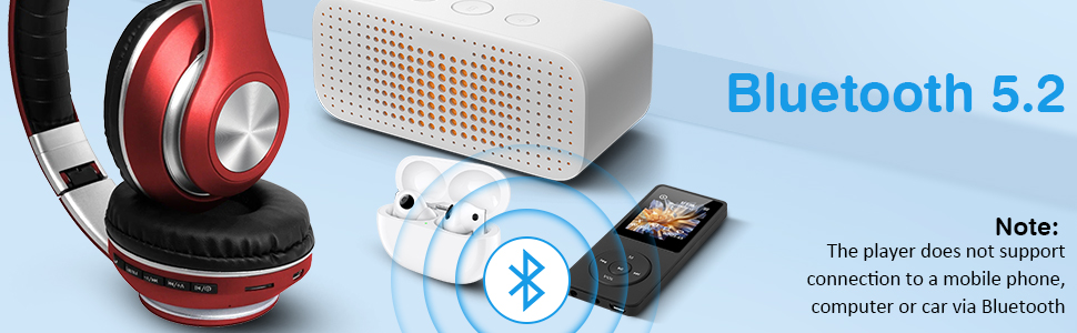 : écouteurs supra-auriculaires rouges, haut-parleur rectangulaire blanc, écouteurs sans fil et lecteur multimédia, illustrant les options de connectivité sans fil