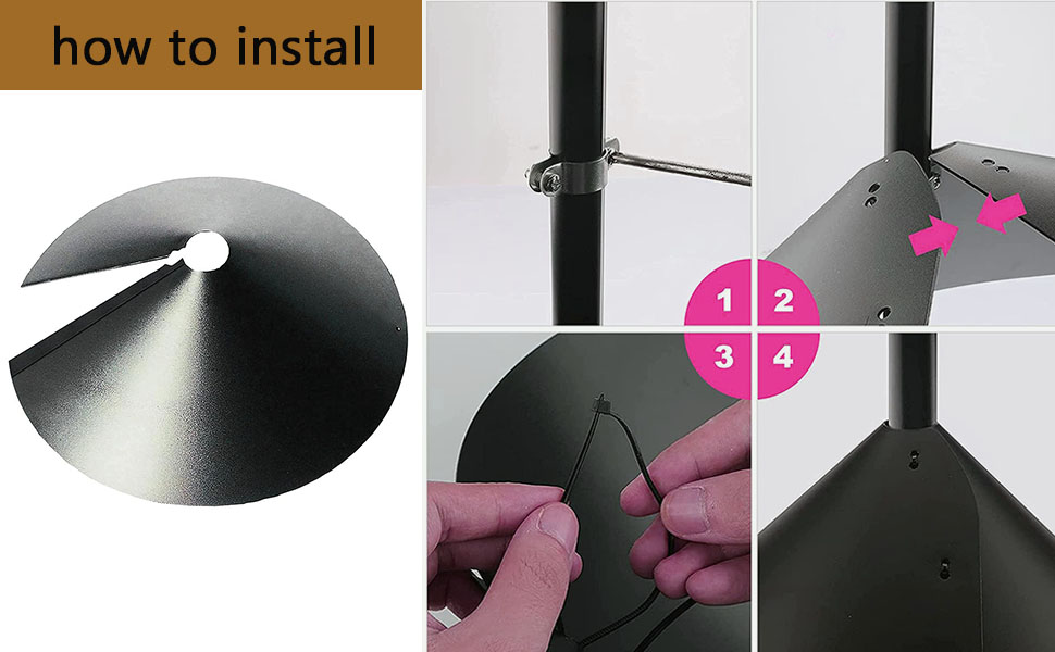 Wrap Around Squirrel Baffle Universal Squirrel Proof Baffle Foldable