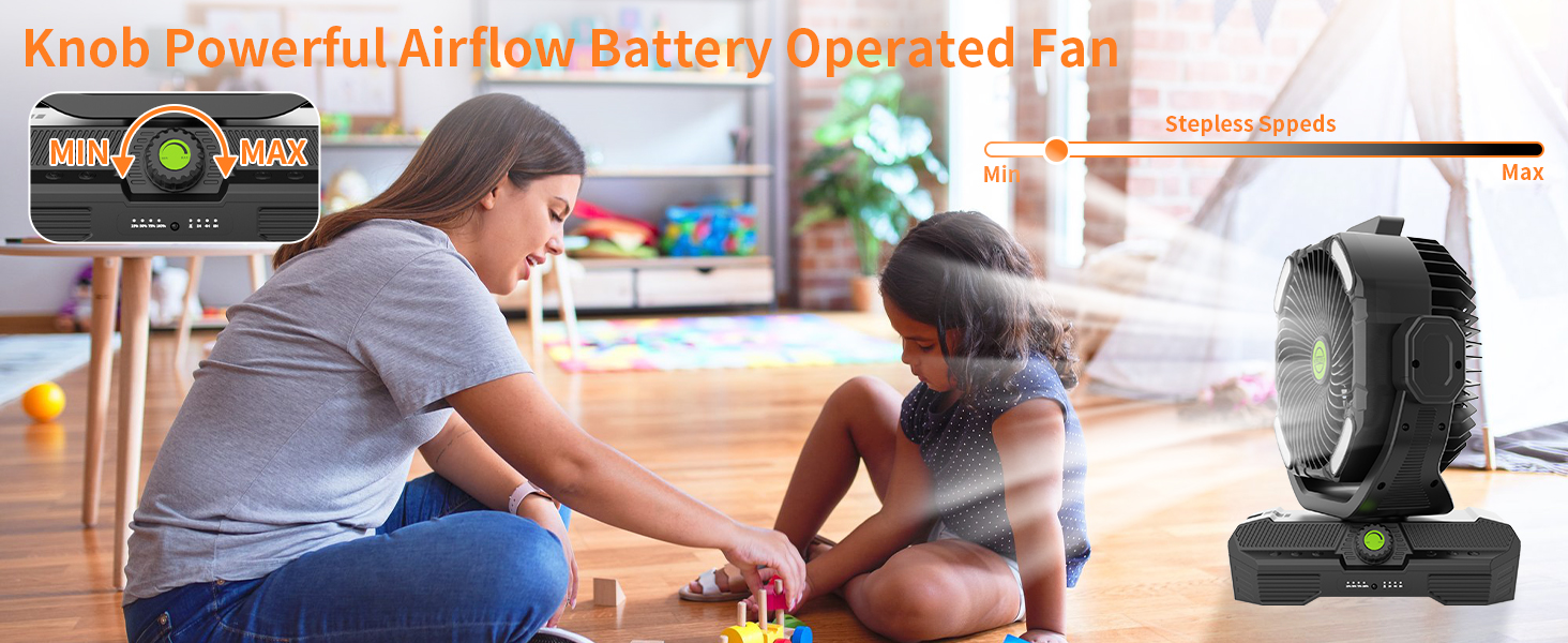 airflow battery fans portable