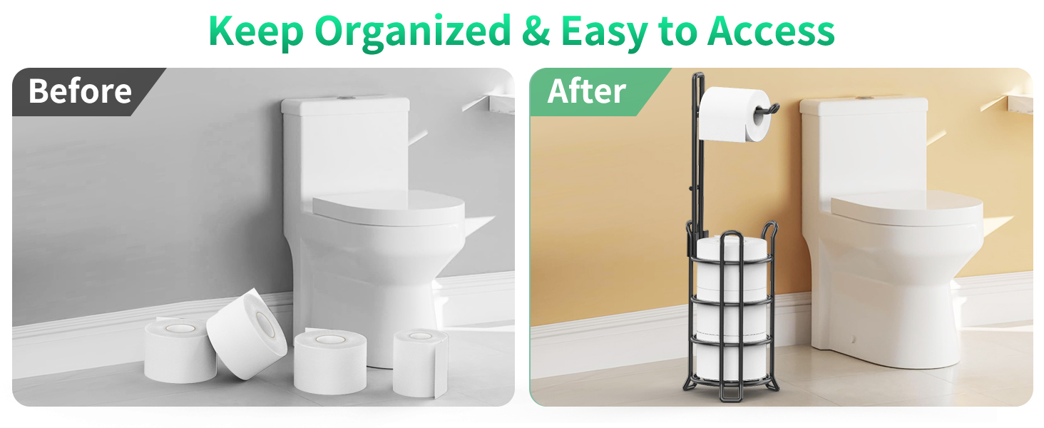 black toilet paper holder