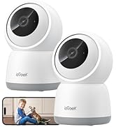 ieGeek 2K Indoor Security Camera, 5G/2.4G WiFi Pet Cameras for Home Security, 360° Dog Cam w/Auto...