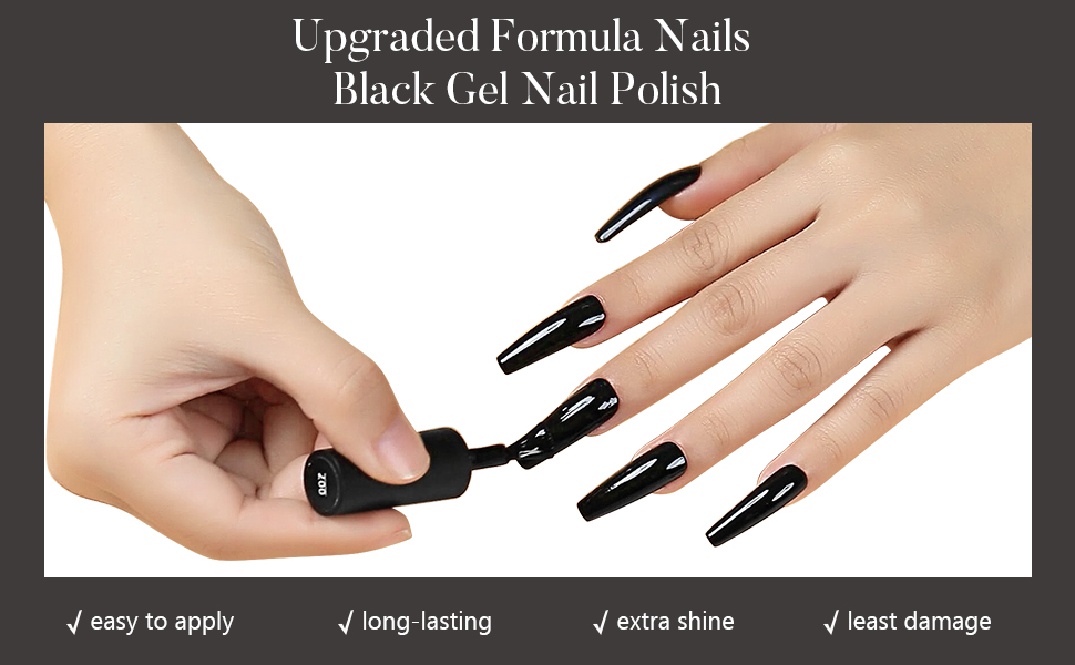 black gel nail polish