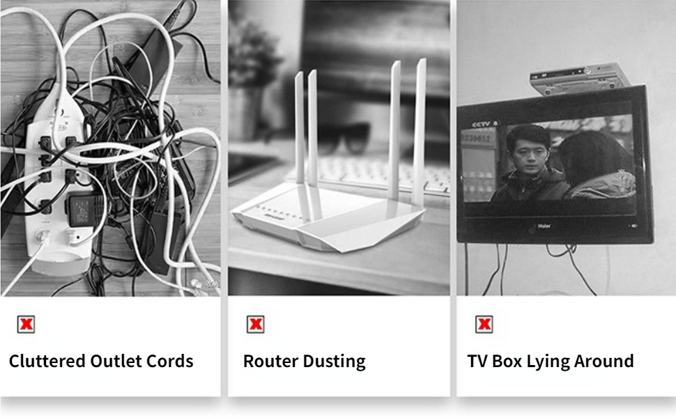 Asixxsix Wireless WiFi Router Storage Box, Modem Router Cover Desktop WiFi Router Storage Rack