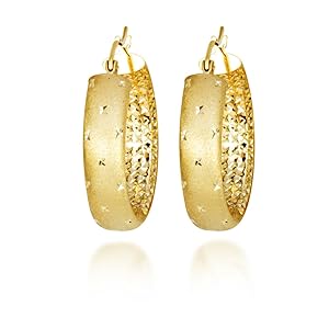 あい　Classic Hoops Thick Small Gold J12E-CLASSICTHICKHOOP-GOLD-1.