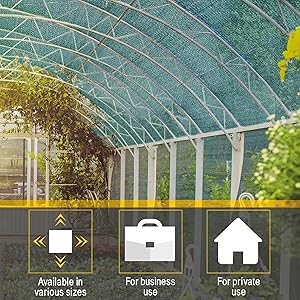 Buy Sol Royal Shade Net SG 80 - Shading Net 165 G/m² - UV Shade 5000 X 150 Cm Shading Fabric Green Privacy Screening Hdpe With Cable Ties For Greenhouse Garden Fence Balcony