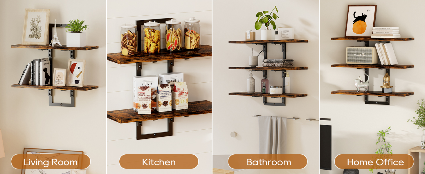 bathroom shelves wall