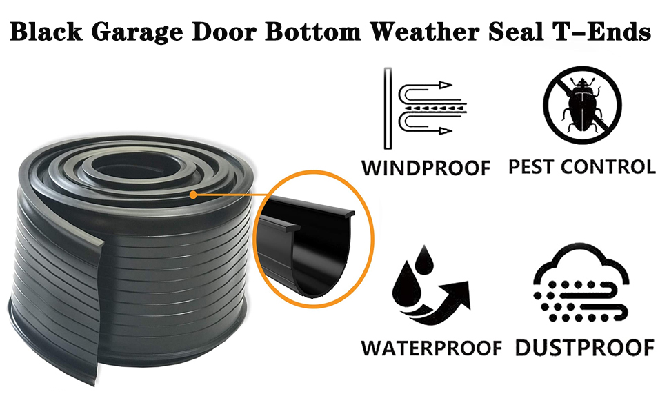 Garage Door Seals Bottom Rubber, Garage Door UBottom Weather Stripping