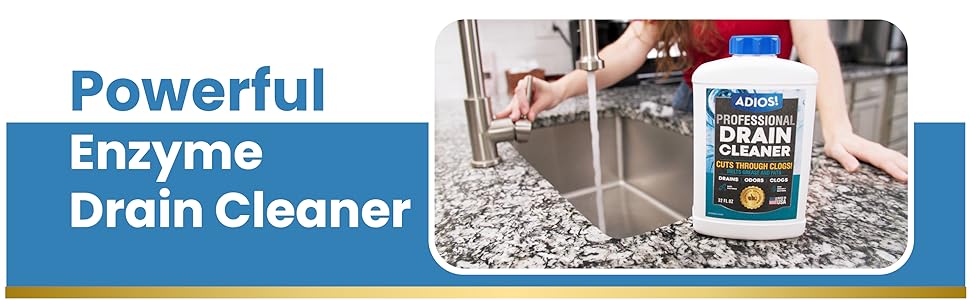 Adios Drain Cleaner - Powerful Enzyme