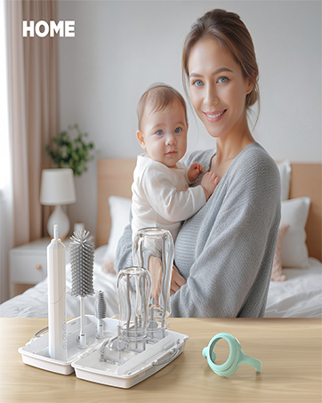 baby bottle cleaner brush set