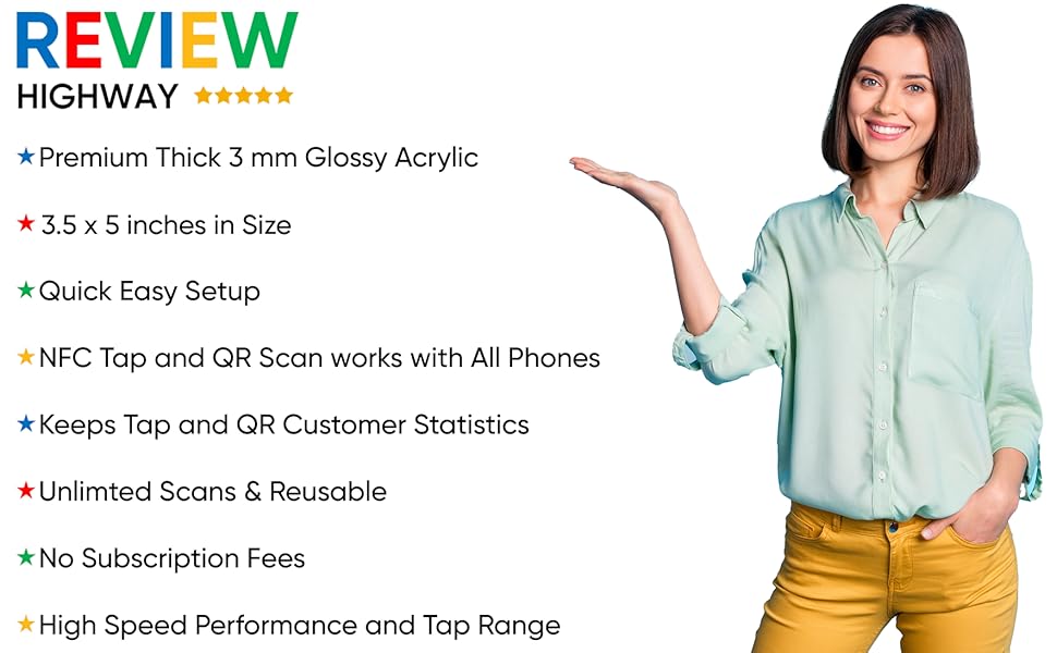 Yelp Review Stands (3 Stands) Large Size Reusable