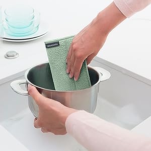 SinkSide Microfibre Cleaning Pads - Jade Green - 8710755215827 Brabantia